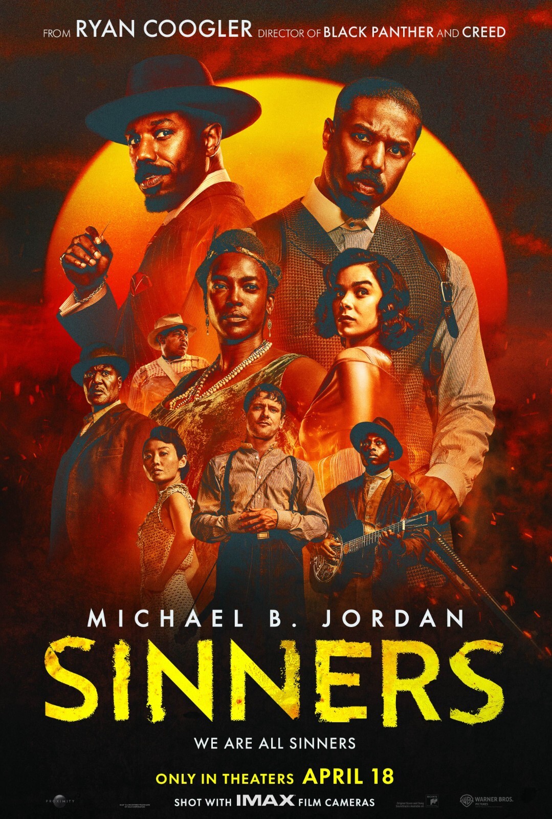 Poster for Sinners, directed by Ryan Coogler